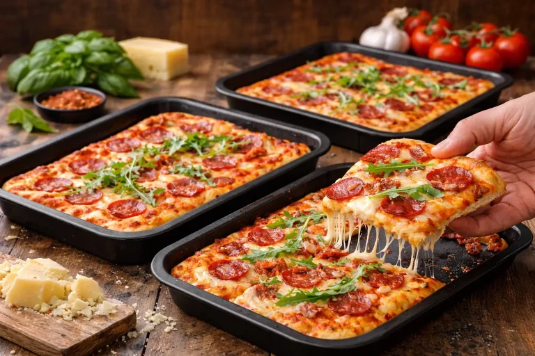 Próbálja ki tepsiben sütött pizzáinkat!